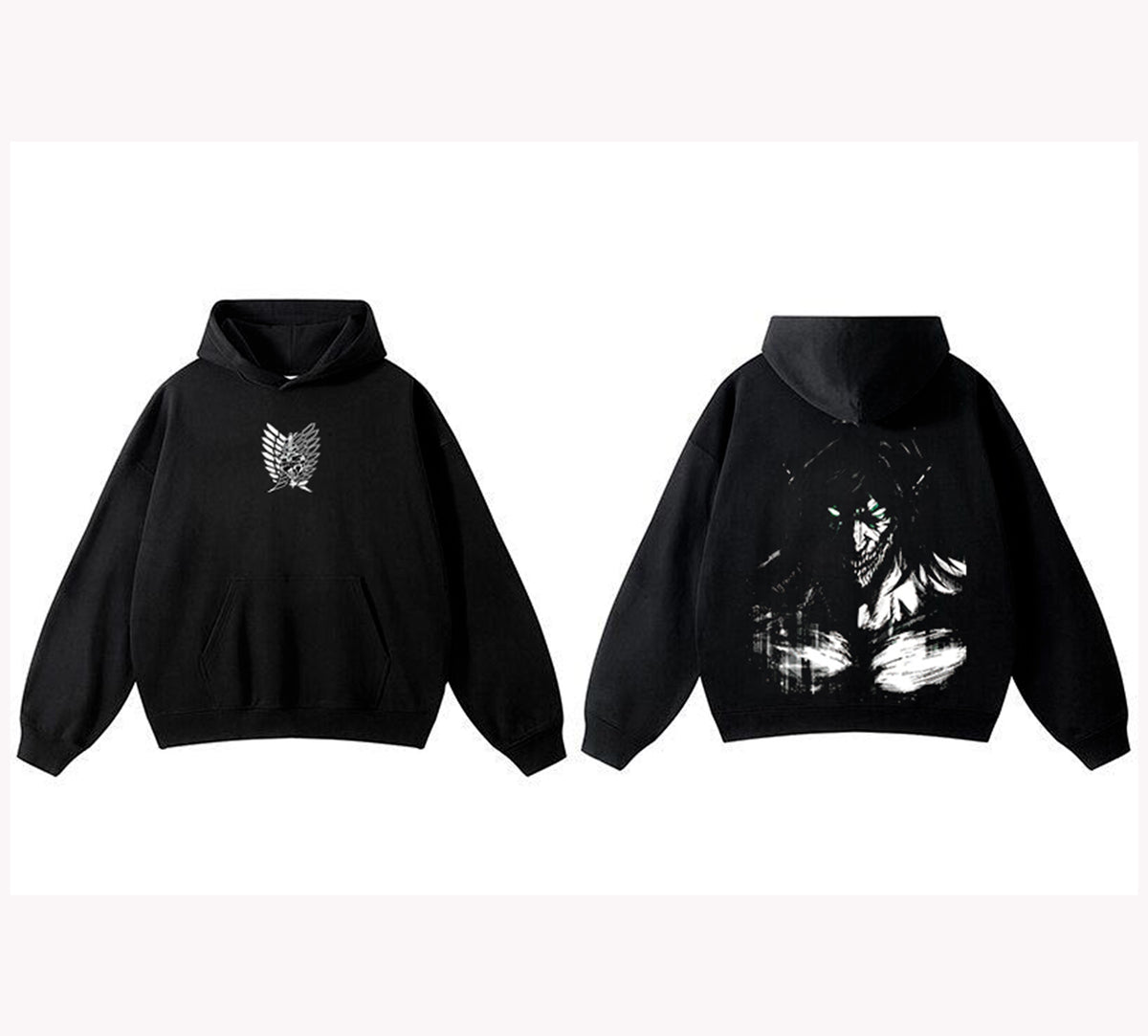 EREN - attack on titan - Black - Hoodie