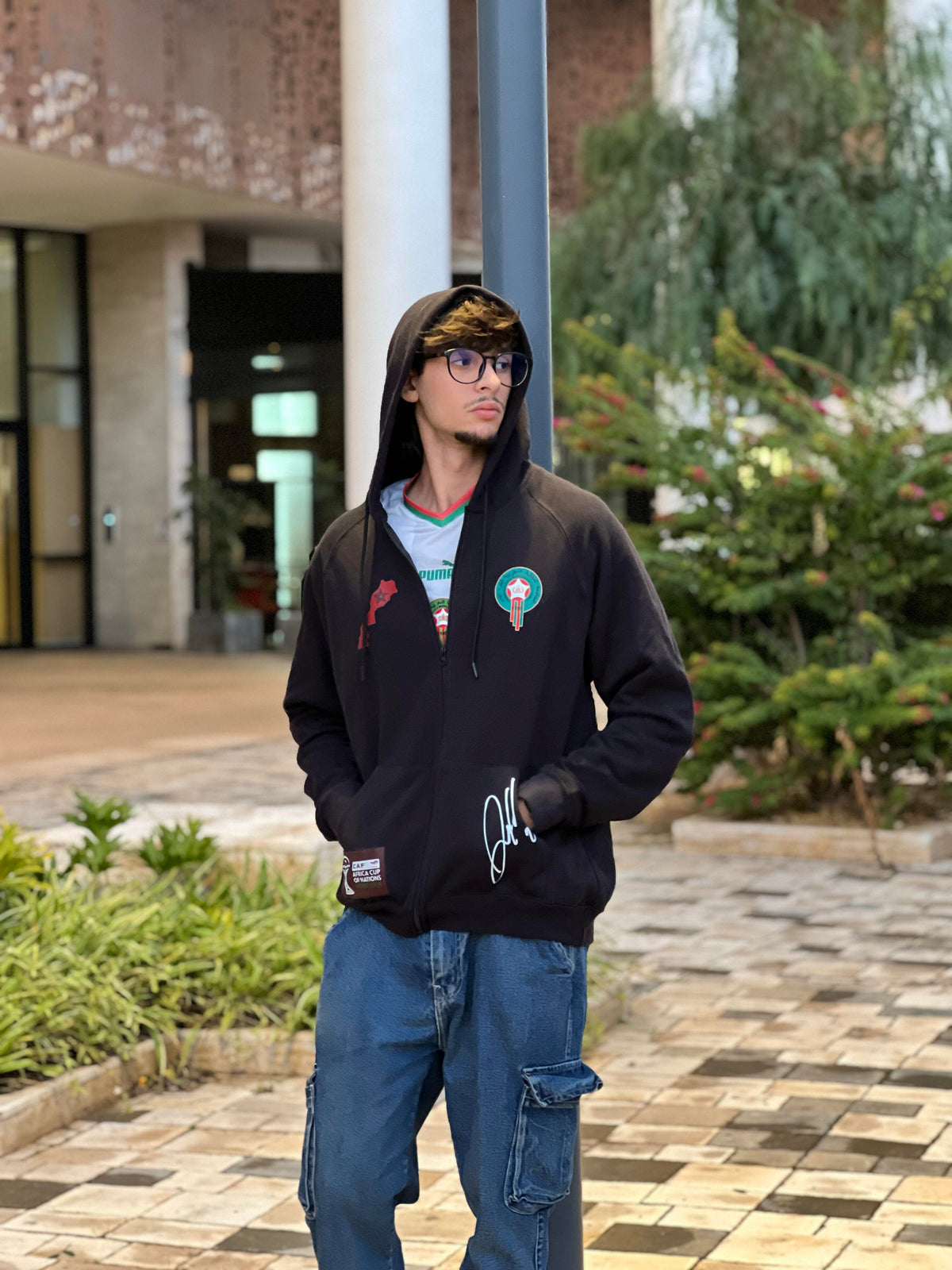 Hoodie zippé "Esprit Atlas" – Édition Spéciale Lions de l’Atlas 🇲🇦