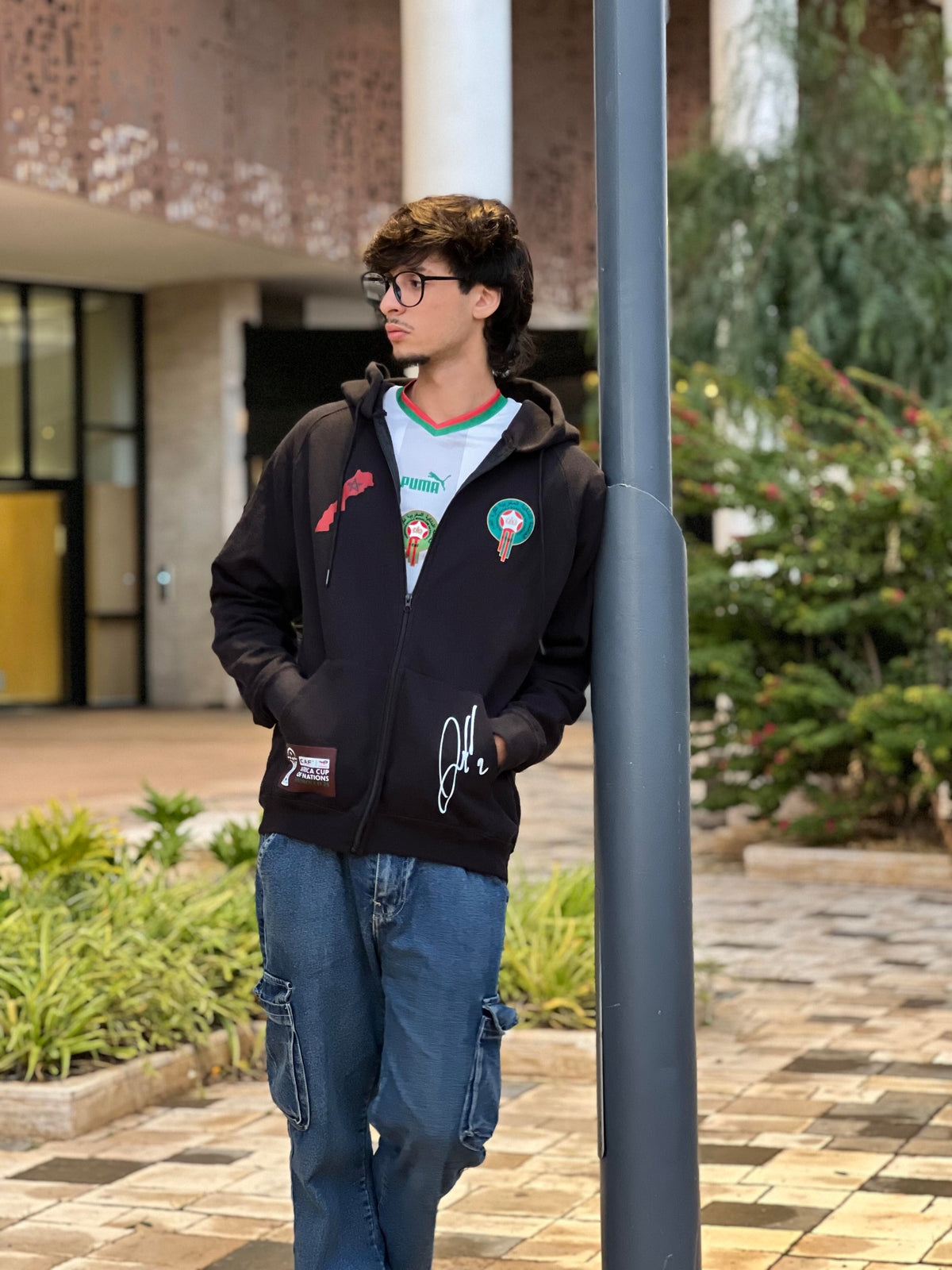 Hoodie zippé "Esprit Atlas" – Édition Spéciale Lions de l’Atlas 🇲🇦